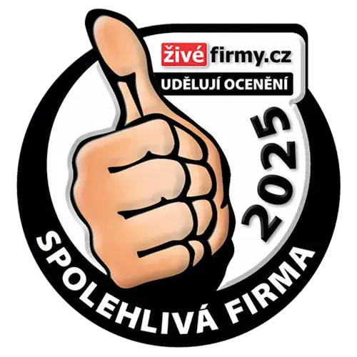 Ocenění Spolehlivá firma 2025 - E-REGALY.CZ