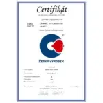 Certifikát ocenění Český výrobek roku 2025 pro kovové policové regály VARIMO