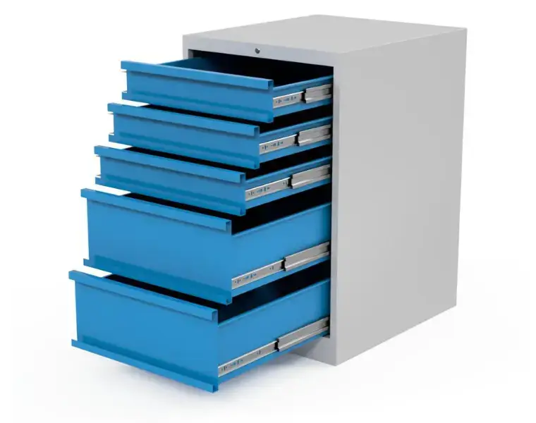 Kovový zásuvkový kontejner k dílenskému stolu AXTOR