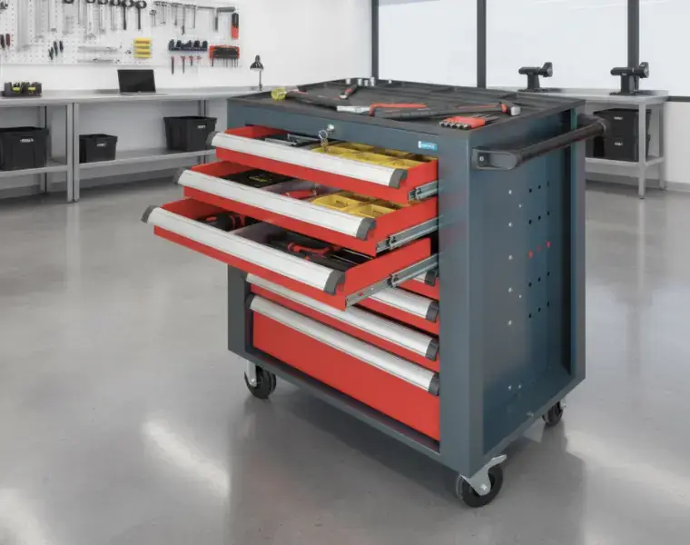 Pojízdné dílenské a montážní vozíky na nářadí, vhodné do dílny a garáže