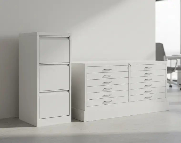 Kovové kartotéky a výkresové skříně do kanceláře Kovové kartotéky a výkresové skříně do kanceláře