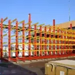 Kovové konzolové regály pro tyčový a deskový materiál