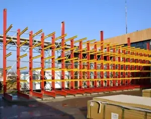 Kovové konzolové regály pro tyčový a deskový materiál