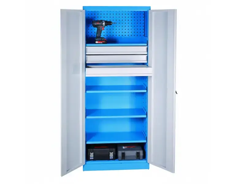 Zásuvkový kovová dílenská skříň