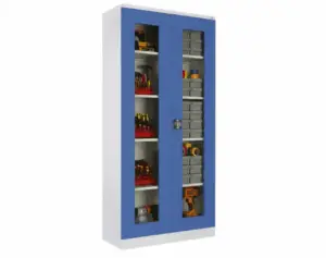 Prosklená dílenská skříň uzamykatelná - do dílny i garáže